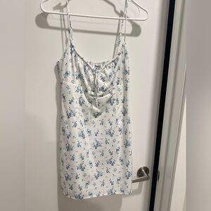 Princess Polly White and Blue Floral Dress